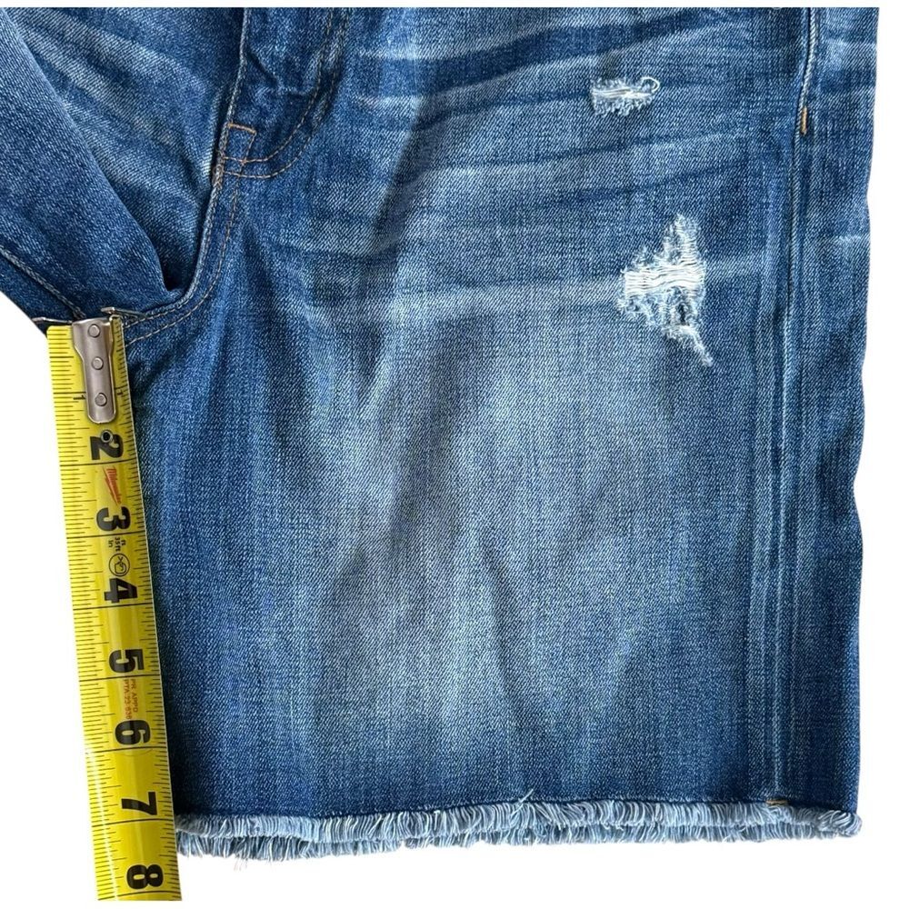 Madewell Blue Denim 100% Cotton Distressed Shorts. 28. - Picture 3 of 6